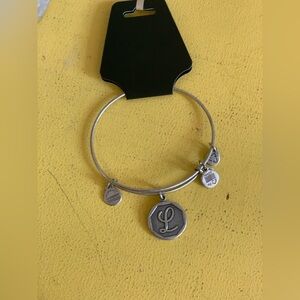 Alex & Ani Silver “L” Charm Bracelet